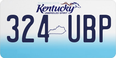 KY license plate 324UBP