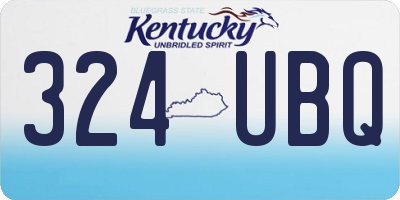 KY license plate 324UBQ