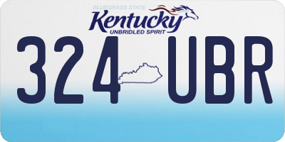 KY license plate 324UBR
