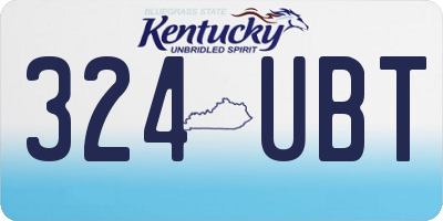 KY license plate 324UBT