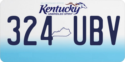 KY license plate 324UBV