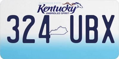 KY license plate 324UBX