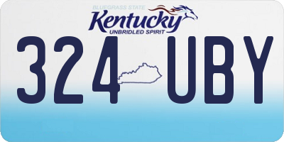 KY license plate 324UBY