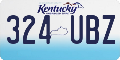 KY license plate 324UBZ