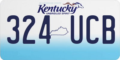 KY license plate 324UCB