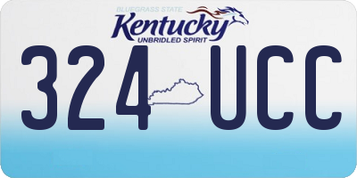 KY license plate 324UCC