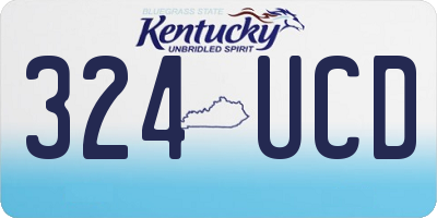 KY license plate 324UCD
