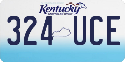KY license plate 324UCE