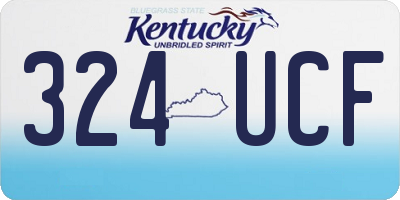 KY license plate 324UCF