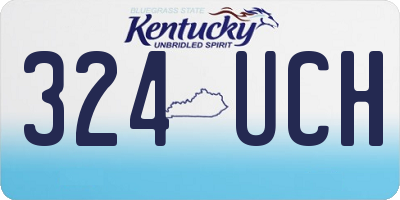 KY license plate 324UCH