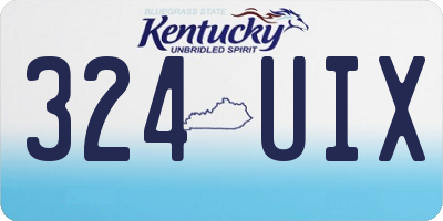 KY license plate 324UIX