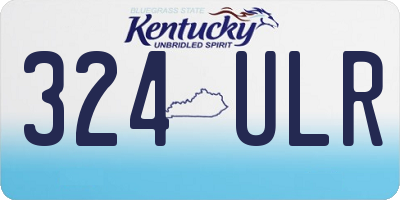 KY license plate 324ULR