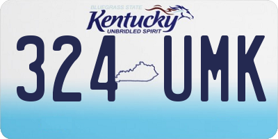 KY license plate 324UMK