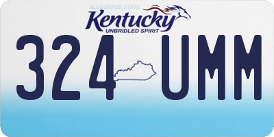 KY license plate 324UMM