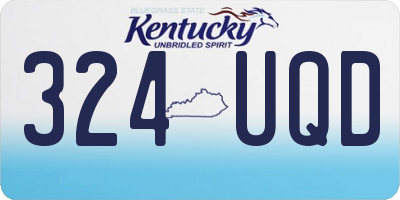 KY license plate 324UQD