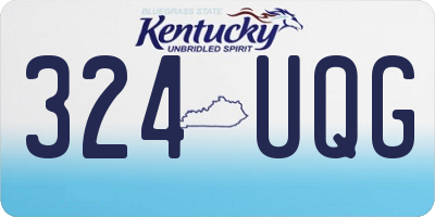 KY license plate 324UQG