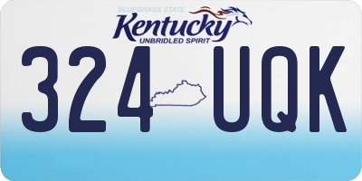 KY license plate 324UQK