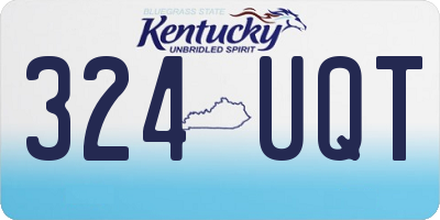 KY license plate 324UQT