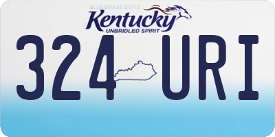 KY license plate 324URI