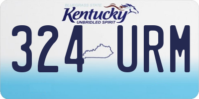 KY license plate 324URM