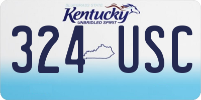 KY license plate 324USC
