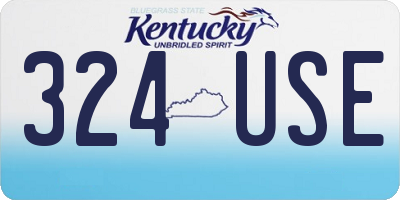 KY license plate 324USE
