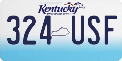 KY license plate 324USF