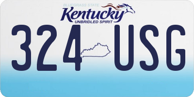KY license plate 324USG
