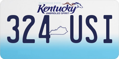 KY license plate 324USI