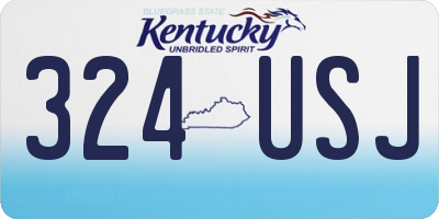 KY license plate 324USJ