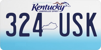 KY license plate 324USK