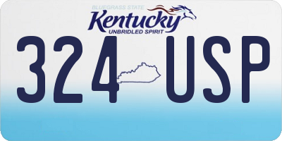 KY license plate 324USP