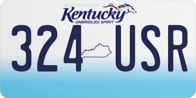 KY license plate 324USR
