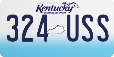 KY license plate 324USS