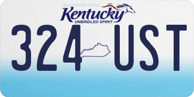 KY license plate 324UST
