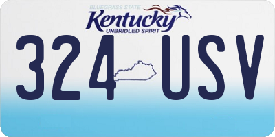 KY license plate 324USV