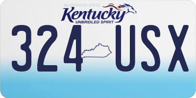 KY license plate 324USX