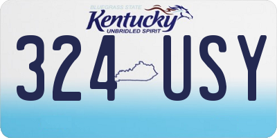 KY license plate 324USY