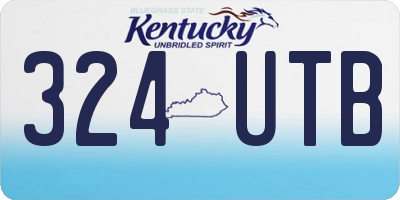 KY license plate 324UTB