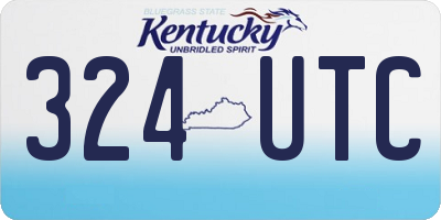 KY license plate 324UTC