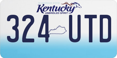 KY license plate 324UTD