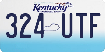 KY license plate 324UTF