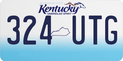 KY license plate 324UTG