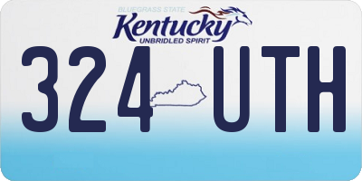 KY license plate 324UTH