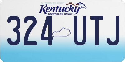 KY license plate 324UTJ