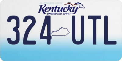 KY license plate 324UTL