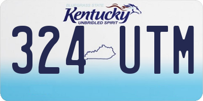 KY license plate 324UTM