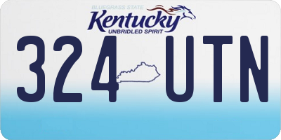KY license plate 324UTN