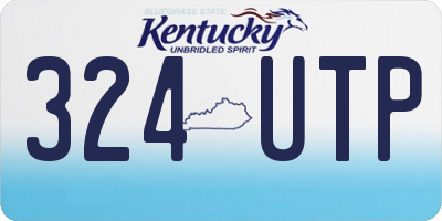 KY license plate 324UTP