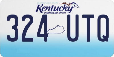 KY license plate 324UTQ